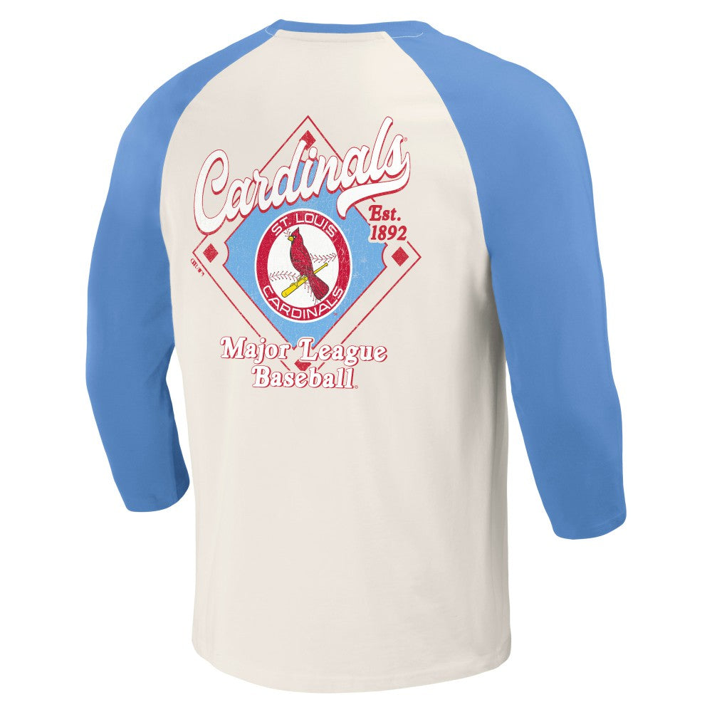 St. Louis Cardinals Darius Rucker Collection by Fanatics Cooperstown Collection Raglan 3/4-Sleeve T-Shirt Lifestyle