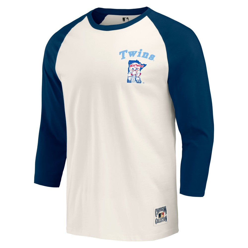 Minnesota Twins Darius Rucker Collection by Fanatics Cooperstown Collection Raglan 3/4-Sleeve T-Shirt Online