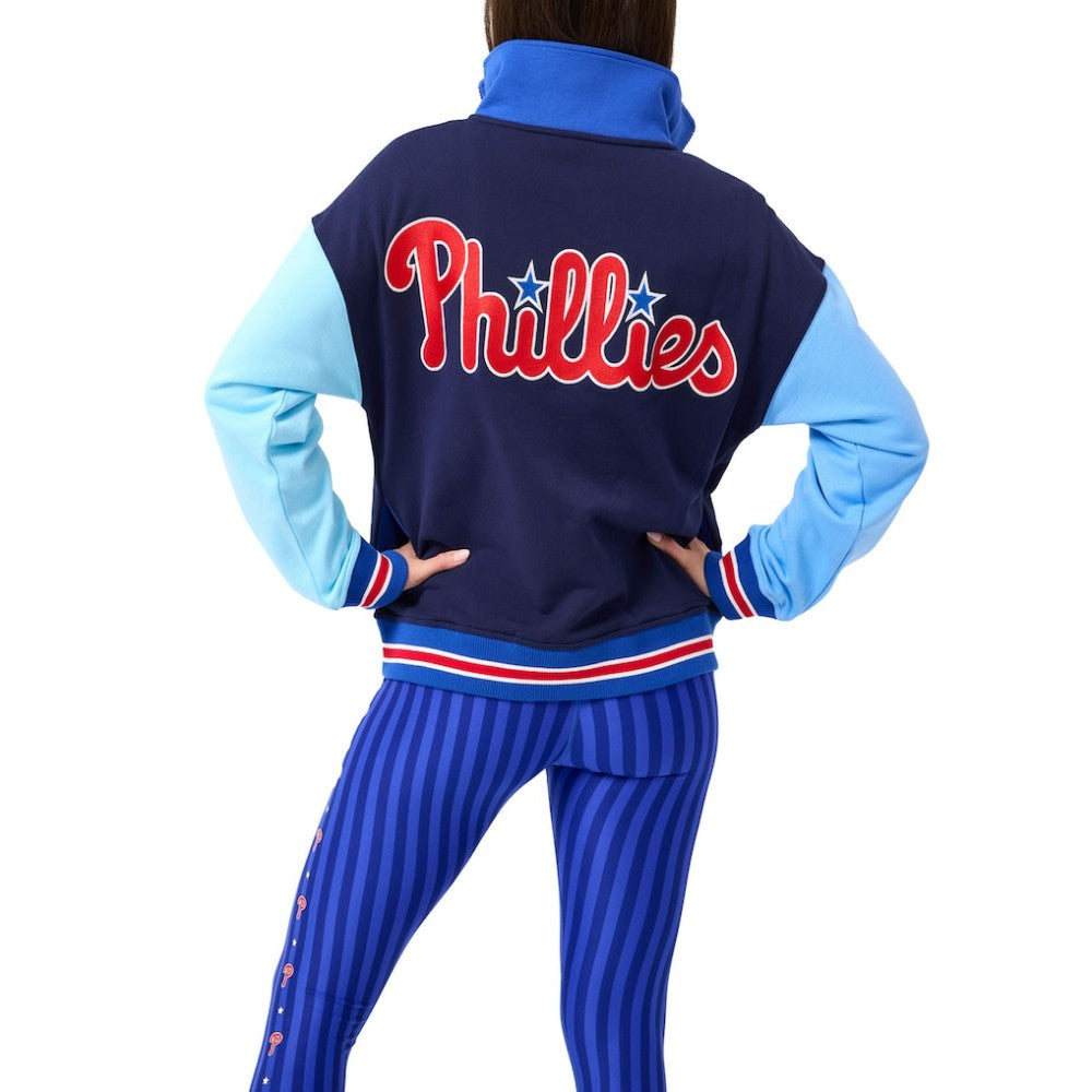 Philadelphia Phillies Terez Women's Classic Colorblock Quarter-Zip Sweatshirt Online