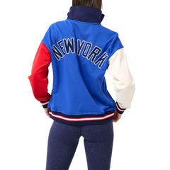 New York Yankees Terez Women's Classic Colorblock Quarter-Zip Sweatshirt Clearance