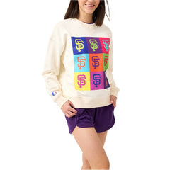 San Francisco Giants Terez Women's Classic Oversized Pullover Sweatshirt for sale