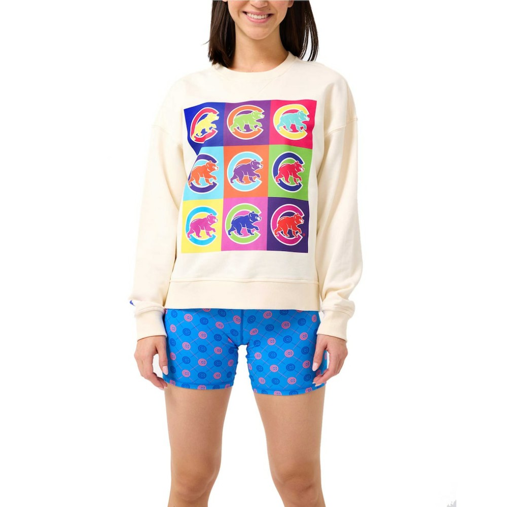Chicago Cubs Terez Women's Classic Oversized Pullover Sweatshirt Sale