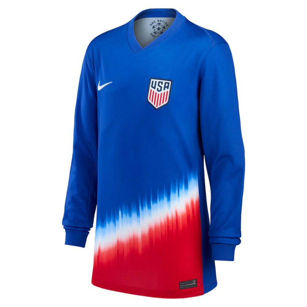 Nike USMNT Youth 2024 Away Replica Long Sleeve Jerseys - Blue