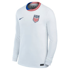 Nike USMNT 2024 Home Replica Long Sleeve Jerseys - White