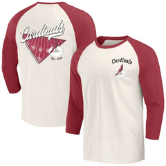 Arizona Cardinals Darius Rucker Collection Raglan 3/4 Sleeve T-Shirt Cardinal/White - Fanatics