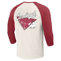 Arizona Cardinals Darius Rucker Collection Raglan 3/4 Sleeve T-Shirt Cardinal/White - Fanatics