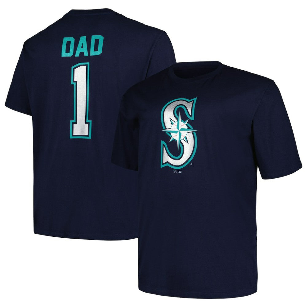 Seattle Mariners Profile Big & Tall #1 Dad T-Shirt Sale