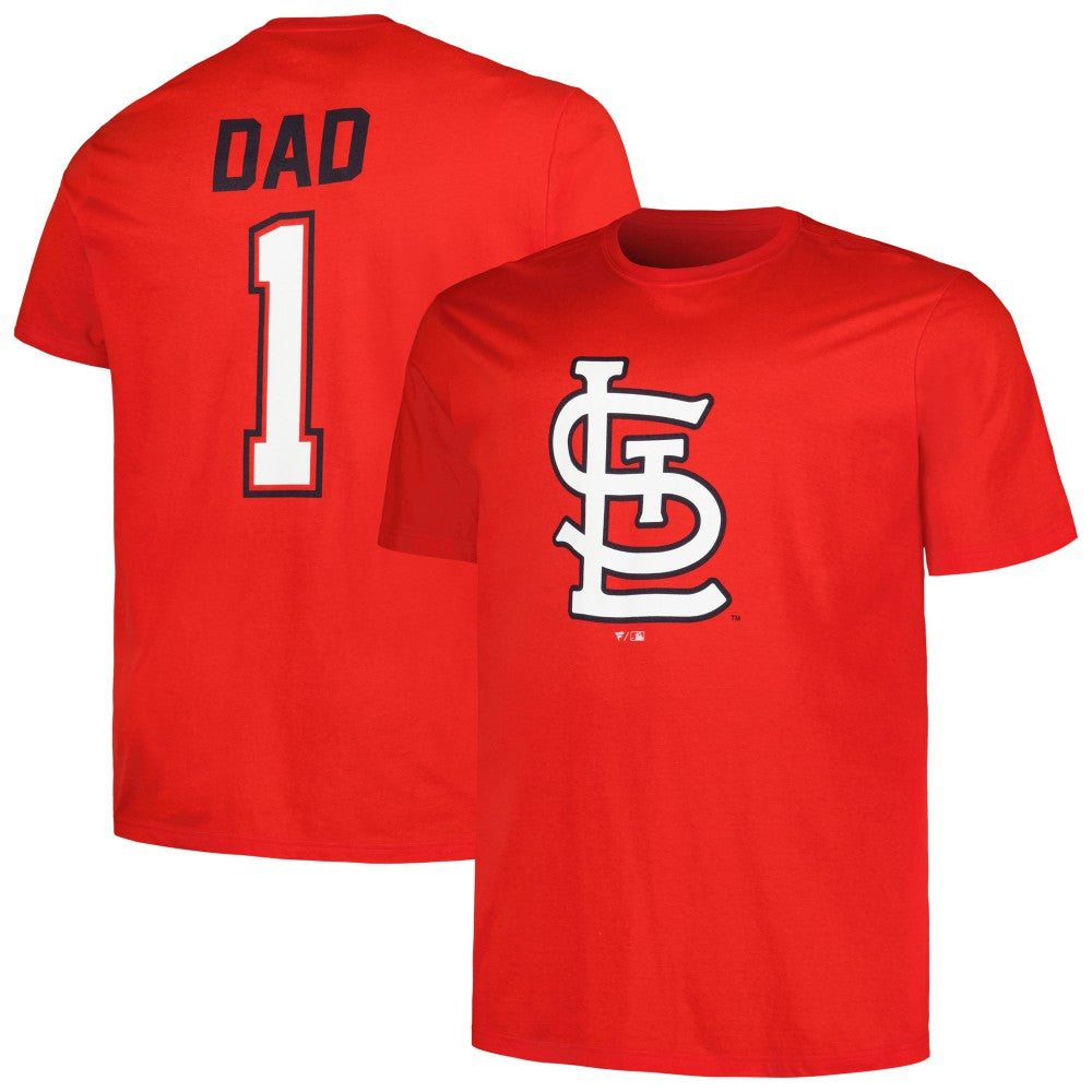 St. Louis Cardinals Profile Big & Tall #1 Dad T-Shirt On Sale