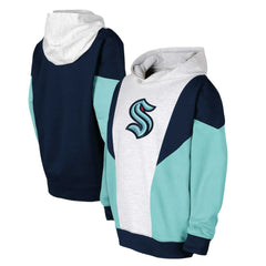 Seattle Kraken Youth Champion League Fleece Pullover Hoodie Ash/Deep Sea Blue