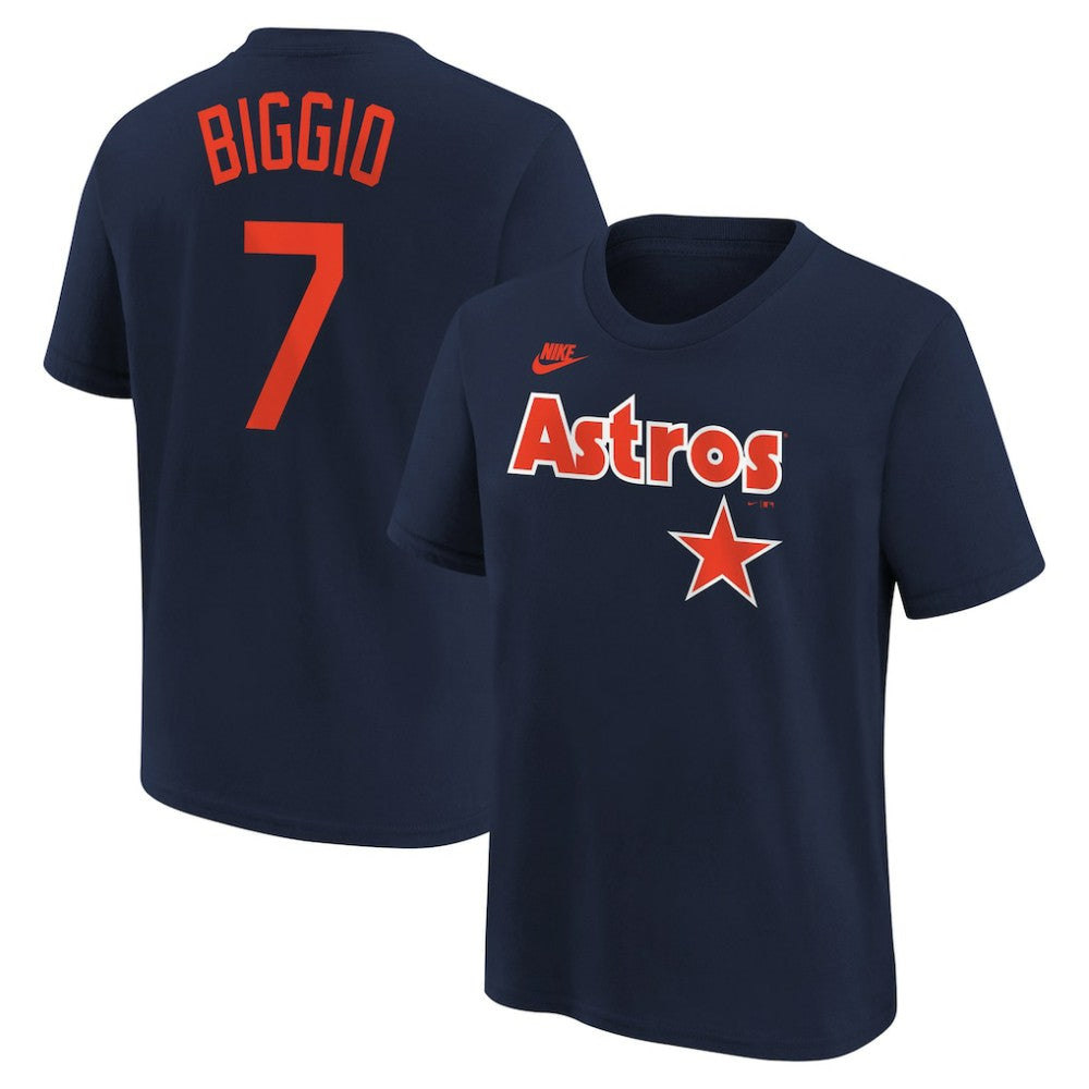 Craig Biggio Houston Astros Nike Youth Cooperstown Collection Name & Number T-Shirt Clearance