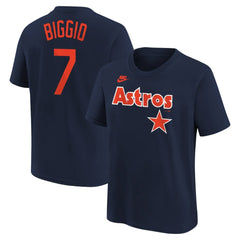 Craig Biggio Houston Astros Nike Youth Cooperstown Collection Name & Number T-Shirt Clearance