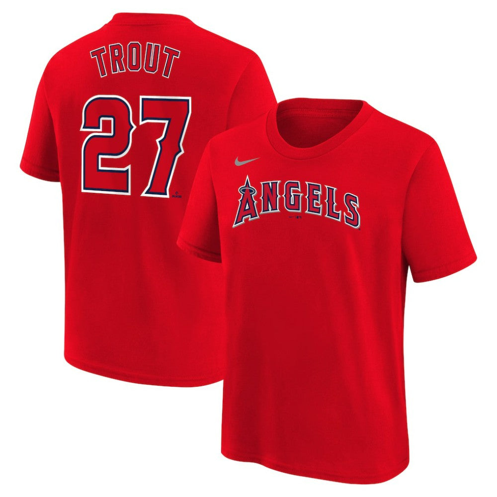 Mike Trout Los Angeles Angels Nike Youth Name & Number T-Shirt discount