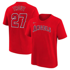 Mike Trout Los Angeles Angels Nike Youth Name & Number T-Shirt discount