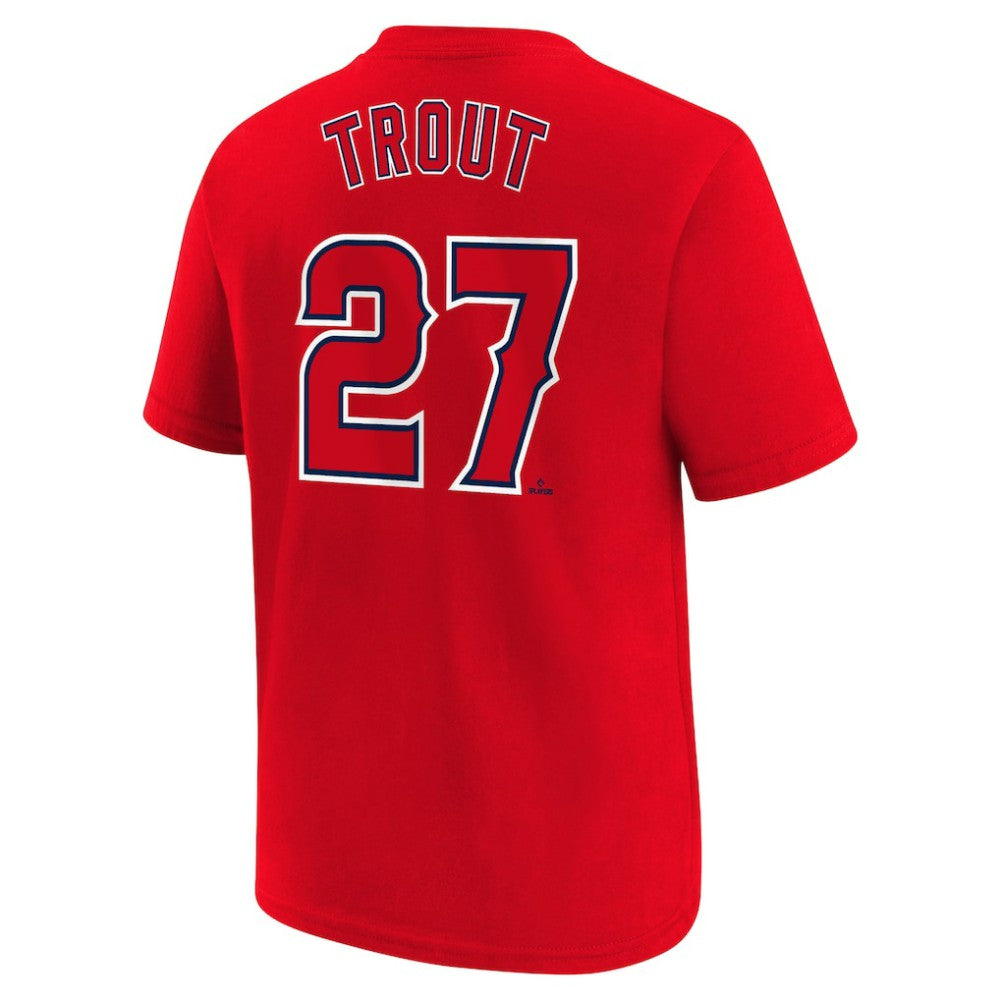 Mike Trout Los Angeles Angels Nike Youth Name & Number T-Shirt discount