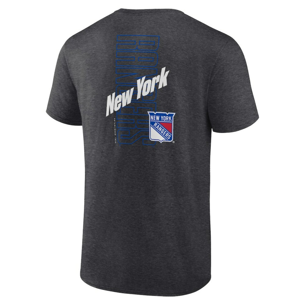 New York Rangers Fanatics Backbone T-Shirt Heather Charcoal