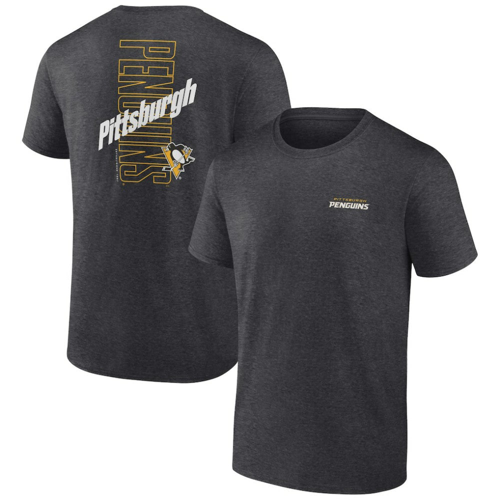 Pittsburgh Penguins Fanatics Backbone T-Shirt Heather Charcoal