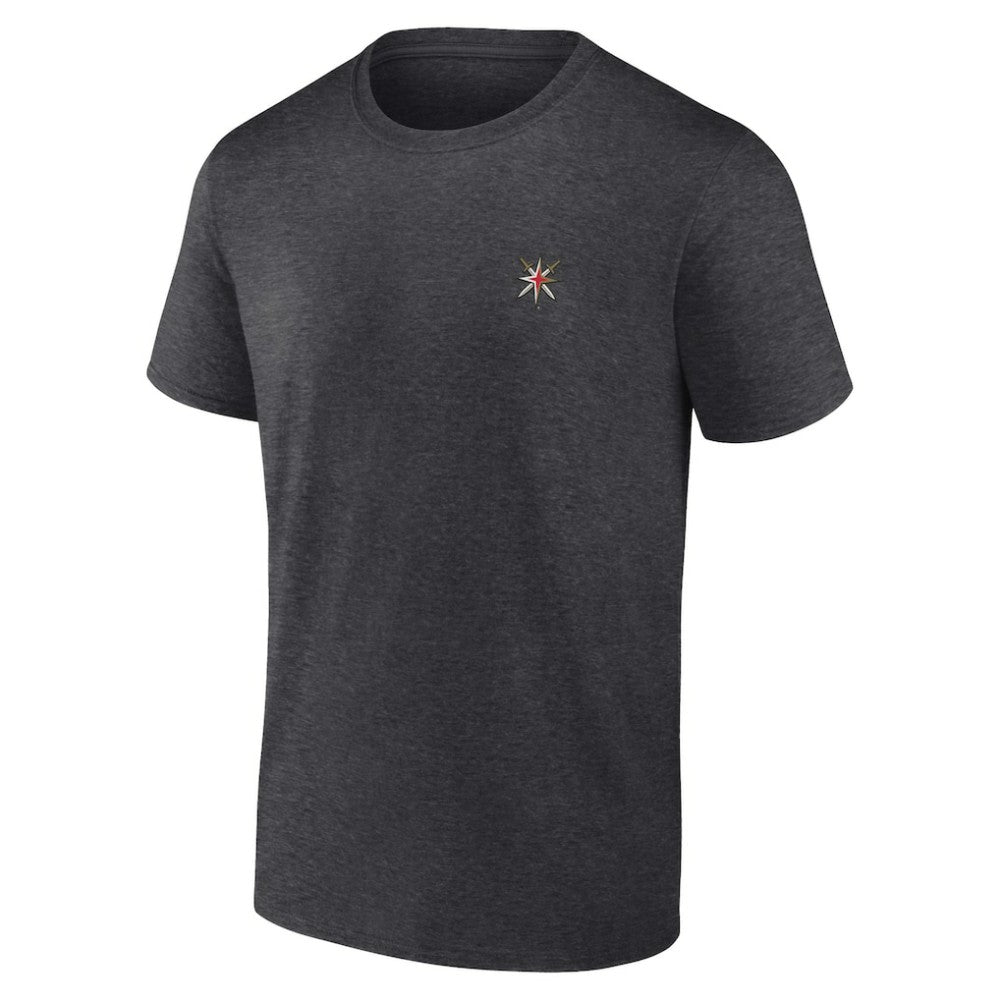 Vegas Golden Knights Fanatics Backbone T-Shirt Heather Charcoal