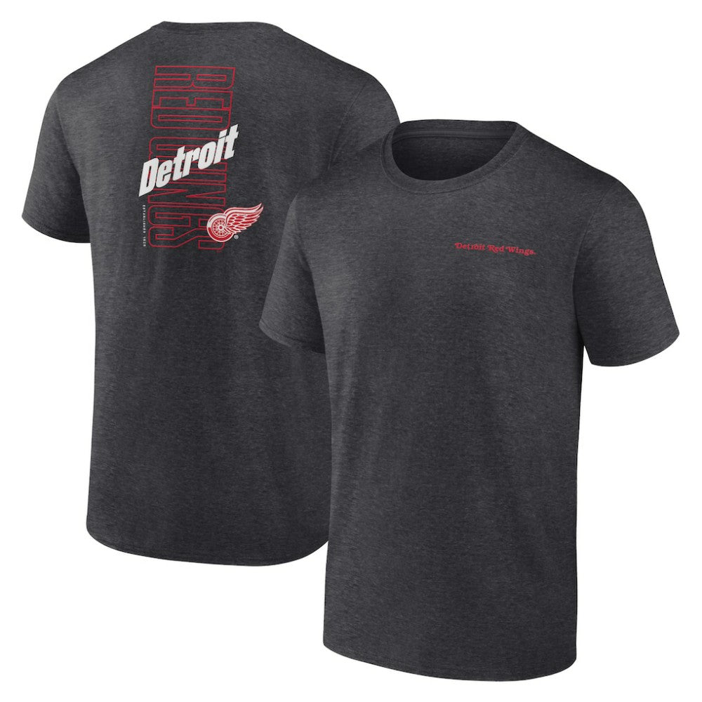 Detroit Red Wings - Fanatics Backbone T-Shirt Heather Charcoal