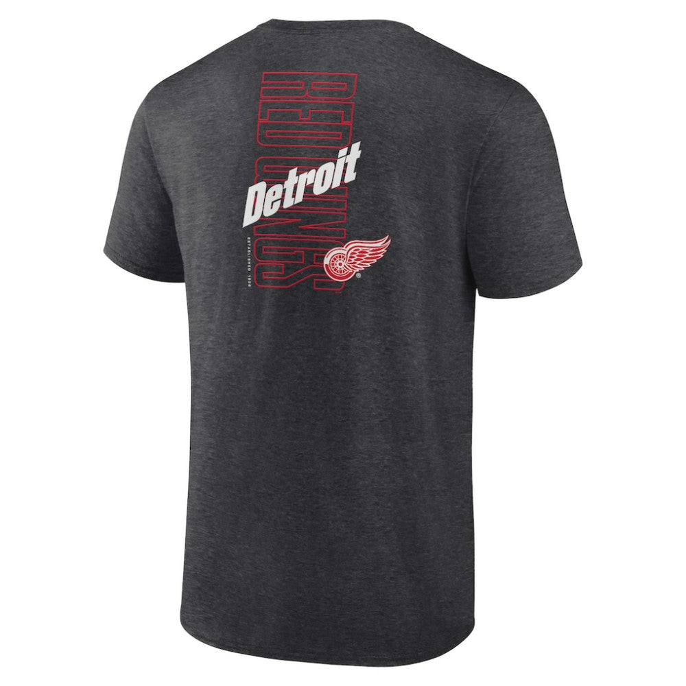 Detroit Red Wings - Fanatics Backbone T-Shirt Heather Charcoal