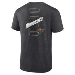 Minnesota Wild - Fanatics Backbone T-Shirt Heather Charcoal