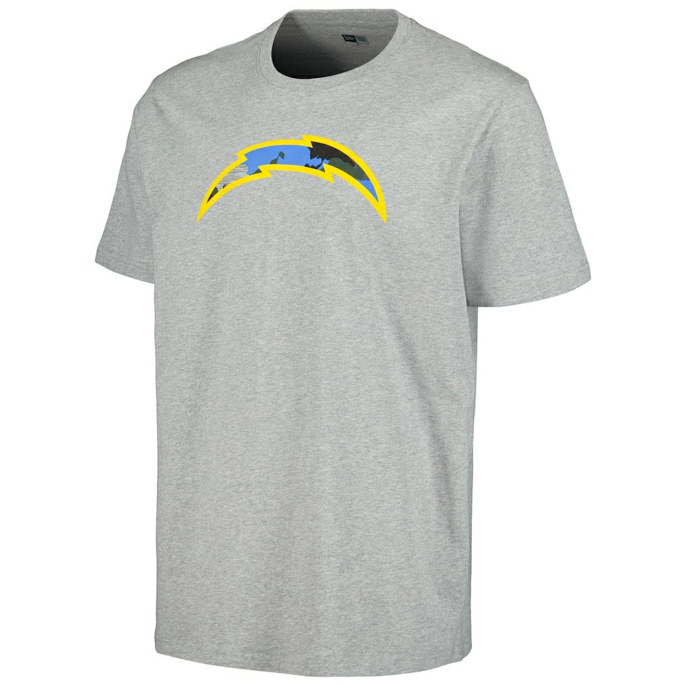 Los Angeles Chargers New Era Camo Logo T-Shirt Gray - NFL