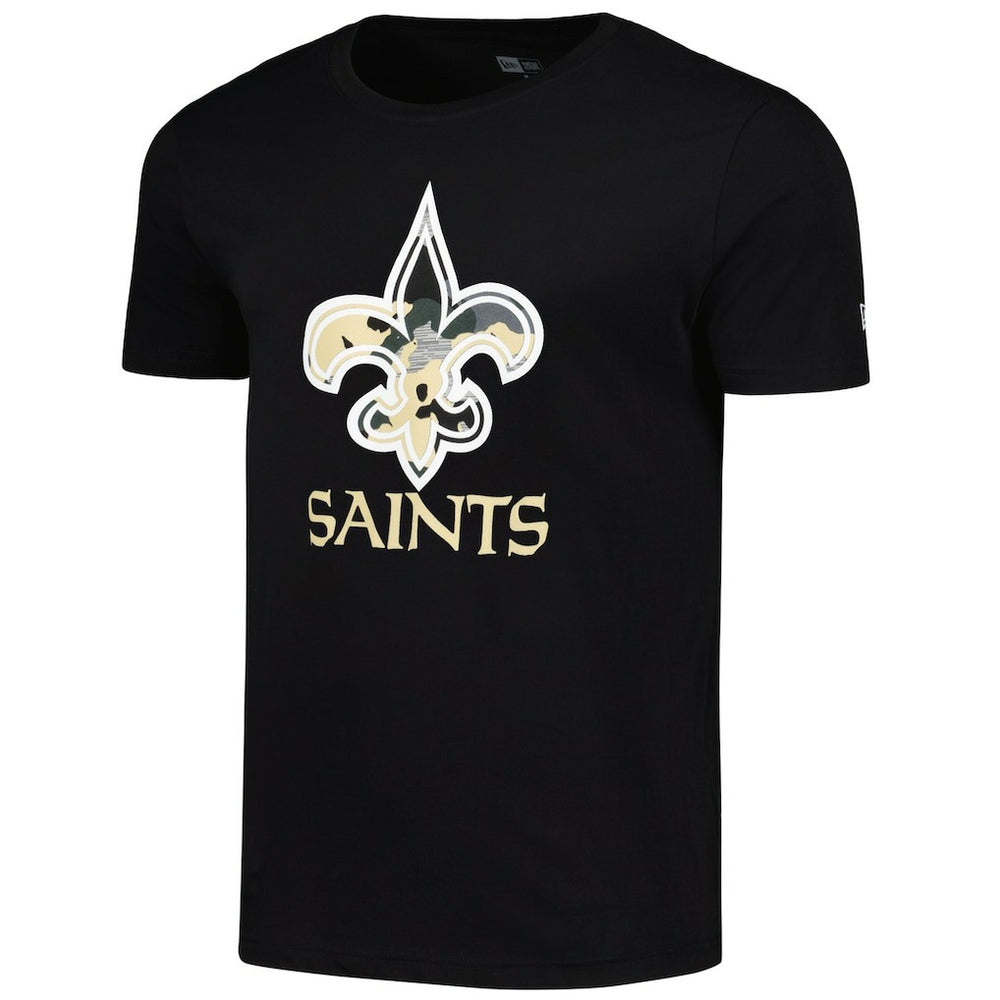 New Orleans Saints New Era Camo Logo T-Shirt Black - NFL