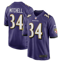 Keaton Mitchell Baltimore Ravens Game Jersey Purple - Nike