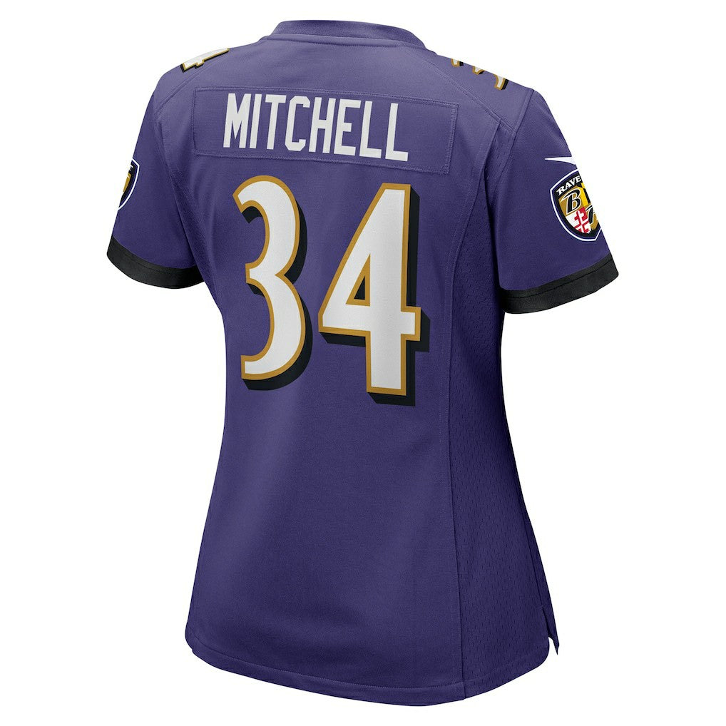 Keaton Mitchell Baltimore Ravens Women's Game Jersey Purple - Nike