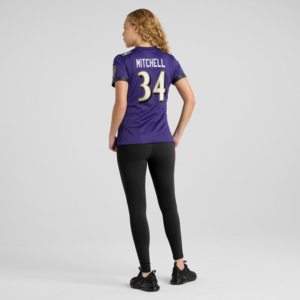 Keaton Mitchell Baltimore Ravens Women's Game Jersey Purple - Nike