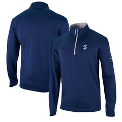 Seattle Kraken Columbia Wickham Hills Omni-Wick Quarter-Zip Jacket Deep Sea Blue