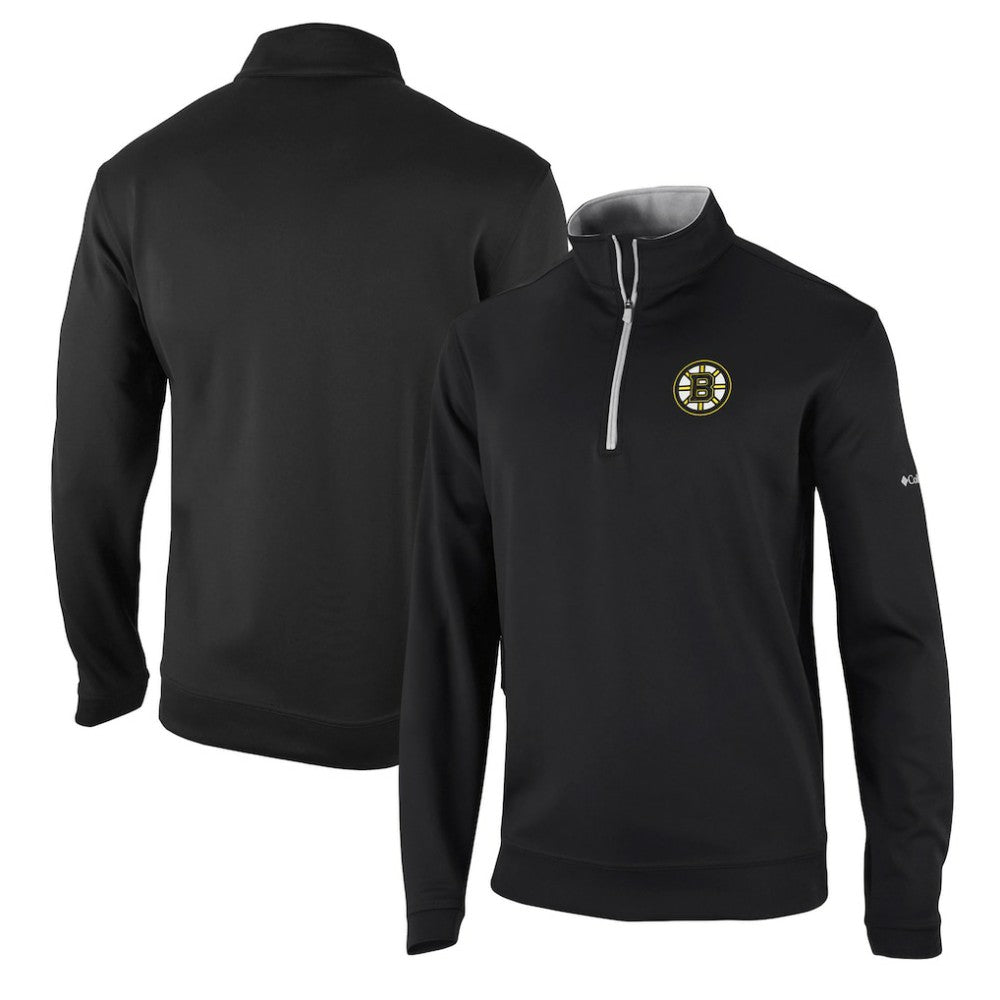 Boston Bruins Columbia Wickham Hills Omni-Wick Quarter-Zip Jacket Black