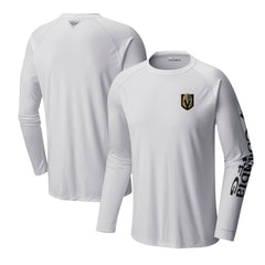 Vegas Golden Knights Columbia Terminal Tackle Omni-Shade Raglan Long Sleeve T-Shirt White