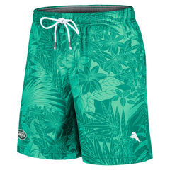 New York Jets Santiago Palms Board Shorts Green - Tommy Bahama