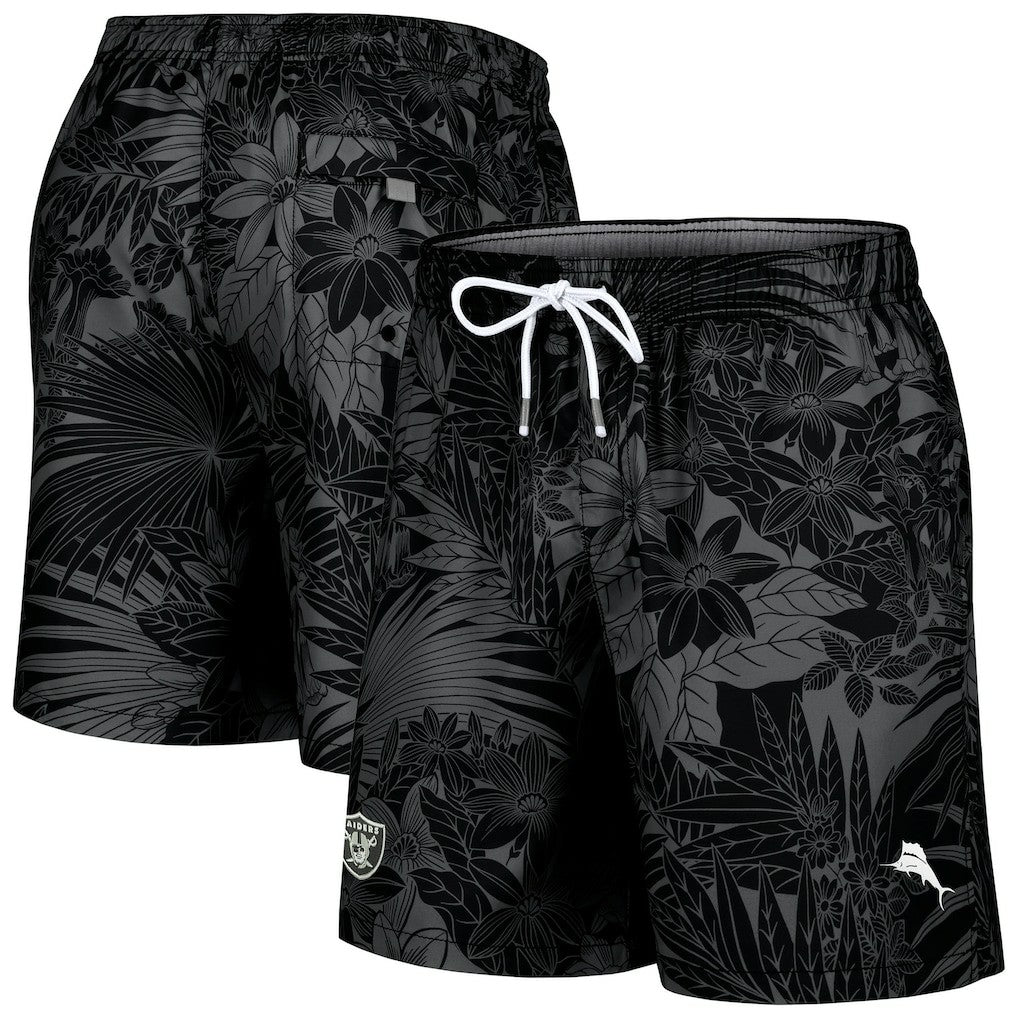 Las Vegas Raiders Santiago Palms Board Shorts Black - Tommy Bahama