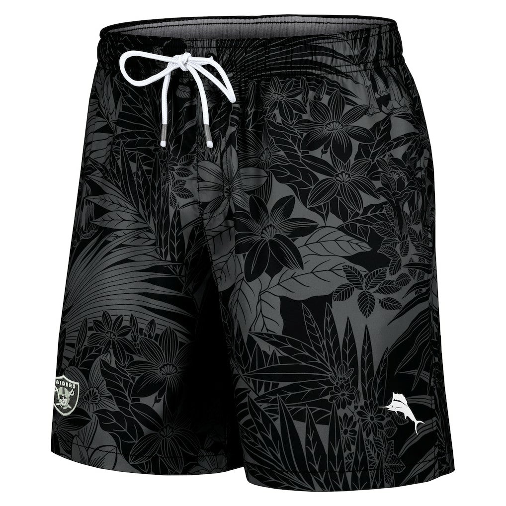 Las Vegas Raiders Santiago Palms Board Shorts Black - Tommy Bahama