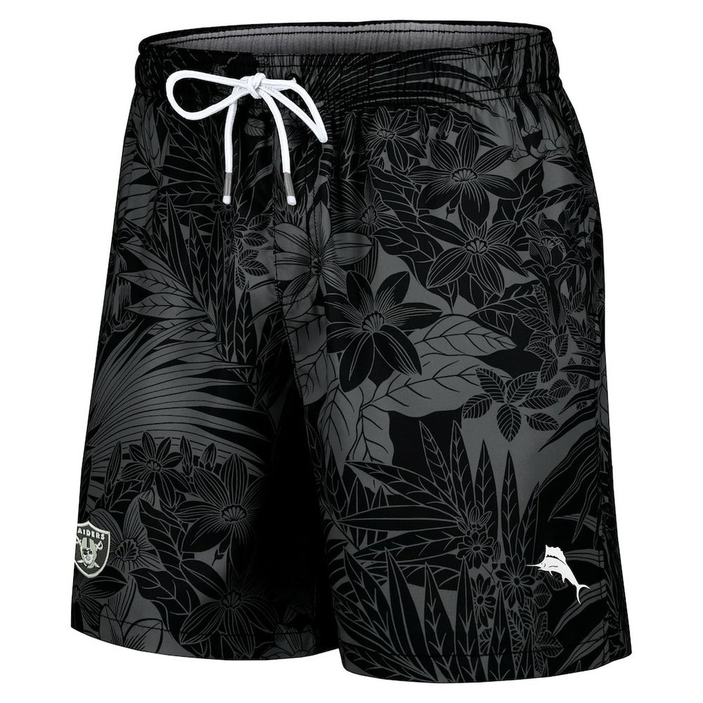 Las Vegas Raiders Santiago Palms Board Shorts Black - Tommy Bahama