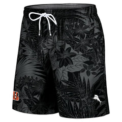 Cincinnati Bengals Santiago Palms Board Shorts Black - Tommy Bahama
