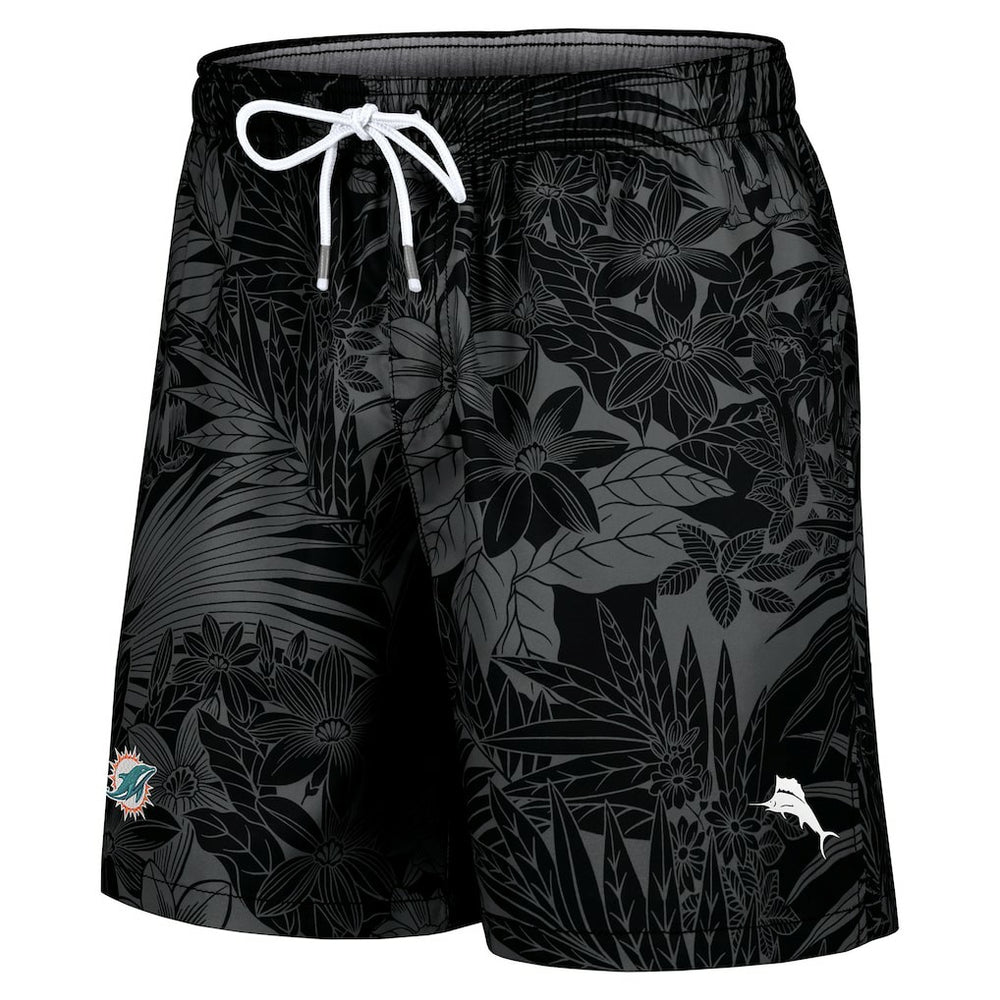 Miami Dolphins Santiago Palms Board Shorts Black - Tommy Bahama