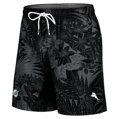Miami Dolphins Santiago Palms Board Shorts Black - Tommy Bahama
