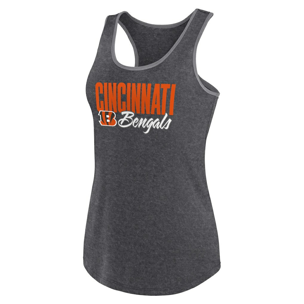 Cincinnati Bengals Women's Plus Size Fuel Tank Top Heather Black - Fanatics
