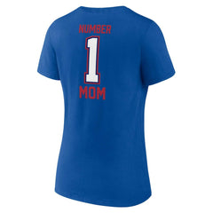 Buffalo Bills Women's Plus Size Mother's Day #1 Mom V-Neck T-Shirt Royal - Fanatics