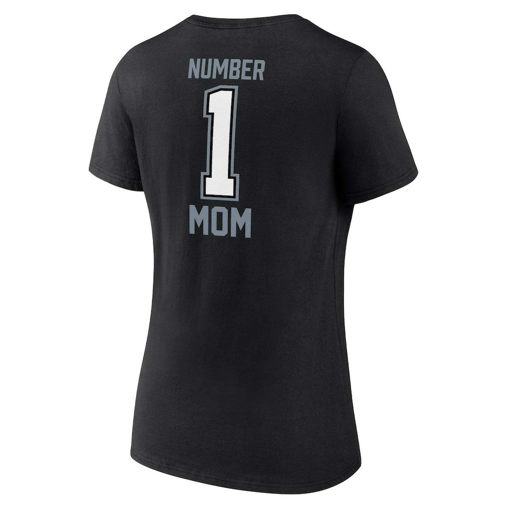 Las Vegas Raiders Women's Plus Size Mother's Day #1 Mom V-Neck T-Shirt Black - Fanatics