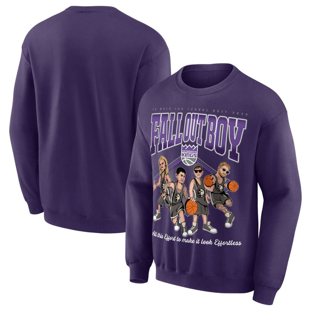 NBA - Fall Out Boy x Sacramento Kings Unisex So Much For (2our) Dust Pullover Sweatshirt - Purple