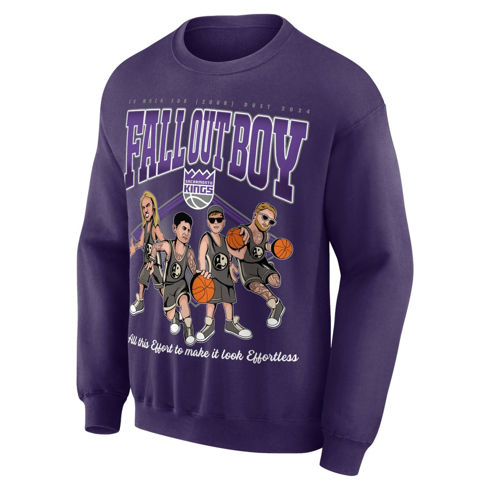 NBA - Fall Out Boy x Sacramento Kings Unisex So Much For (2our) Dust Pullover Sweatshirt - Purple