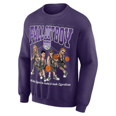 NBA - Fall Out Boy x Sacramento Kings Unisex So Much For (2our) Dust Pullover Sweatshirt - Purple