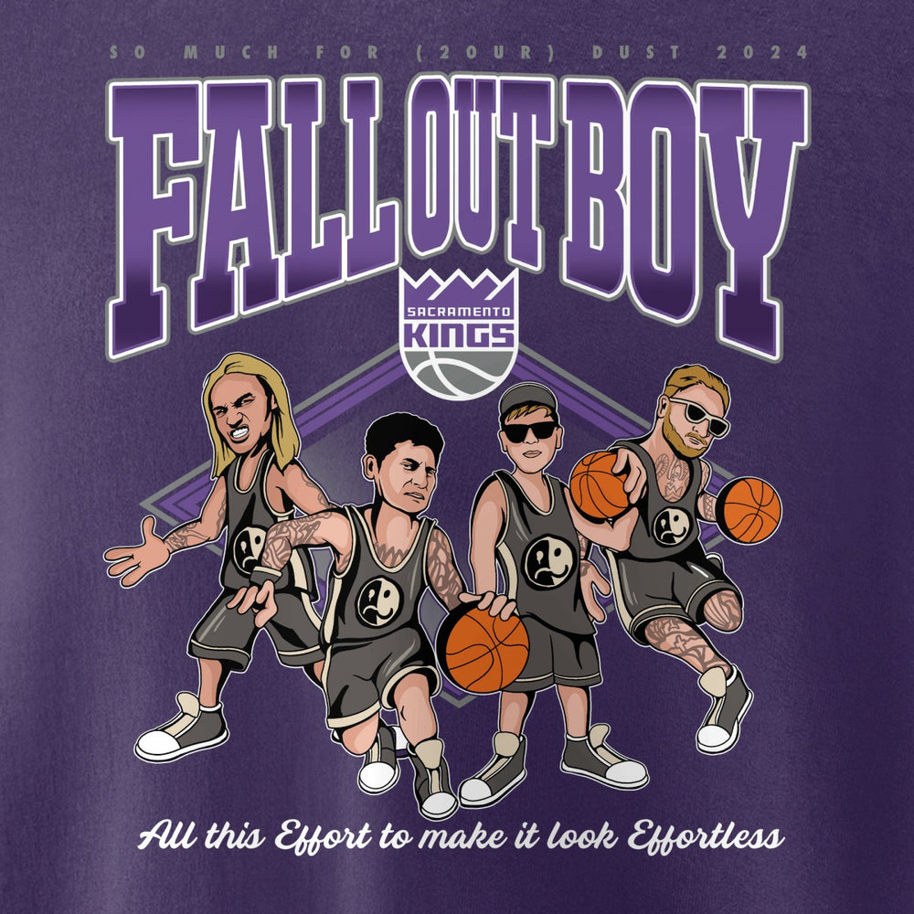 NBA - Fall Out Boy x Sacramento Kings Unisex So Much For (2our) Dust Pullover Sweatshirt - Purple