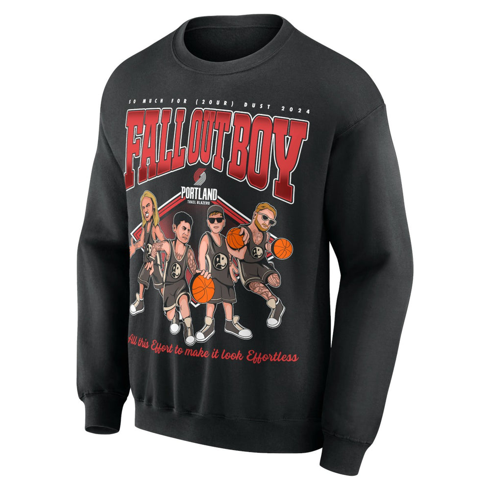 NBA - Fall Out Boy x Portland Trail Blazers Unisex So Much For (2our) Dust Pullover Sweatshirt - Black