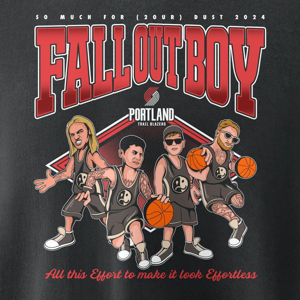NBA - Fall Out Boy x Portland Trail Blazers Unisex So Much For (2our) Dust Pullover Sweatshirt - Black