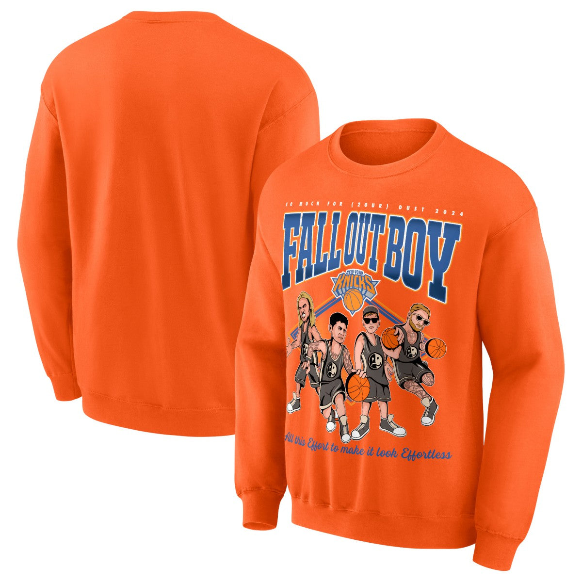 NBA - Fall Out Boy x New York Knicks Unisex So Much For (2our) Dust Pullover Sweatshirt - Orange