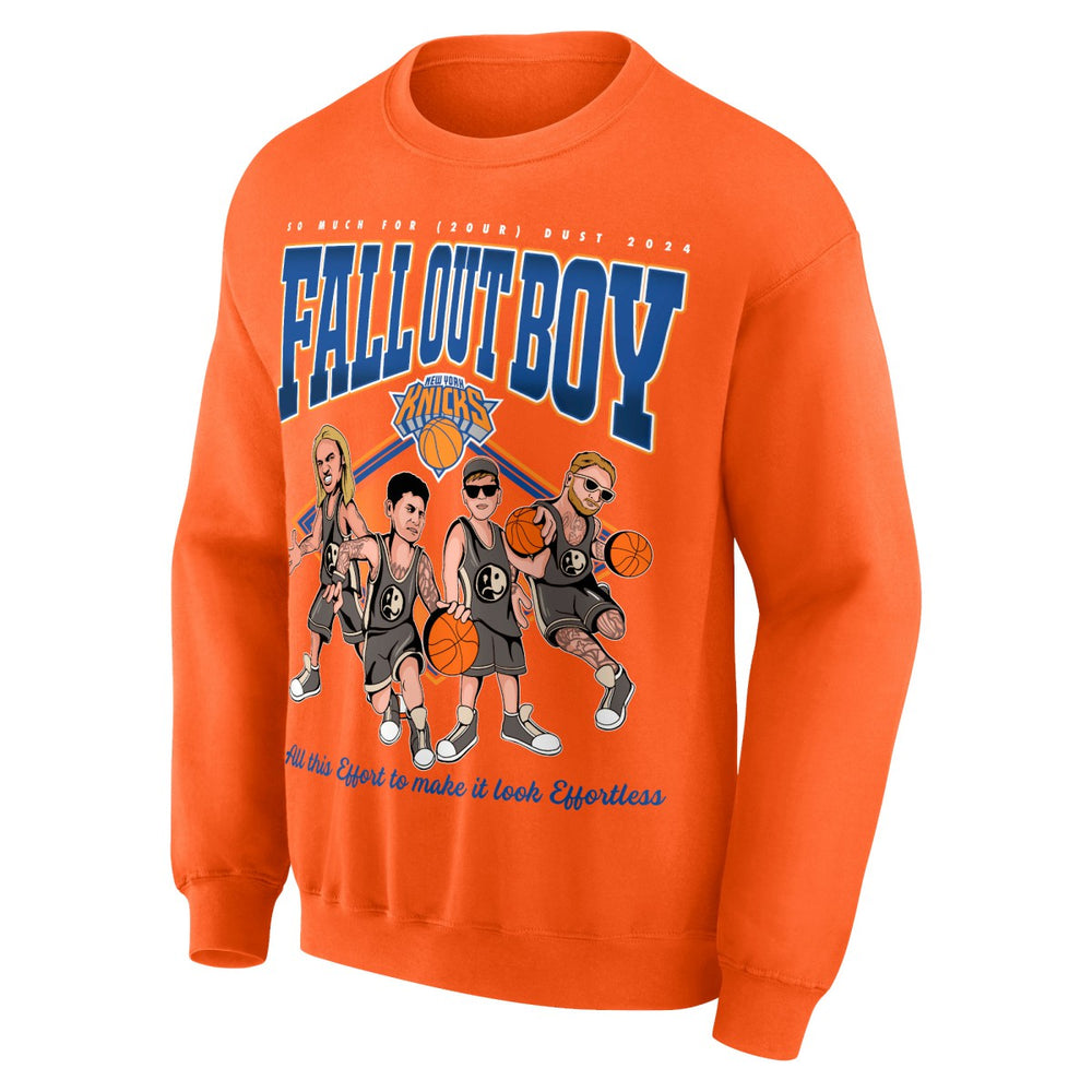 NBA - Fall Out Boy x New York Knicks Unisex So Much For (2our) Dust Pullover Sweatshirt - Orange
